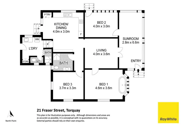 Floorplan of Homely house listing, 21 Fraser Street, Torquay QLD 4655