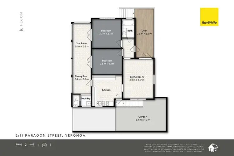 Floorplan of Homely townhouse listing, 2/11 Paragon Street, Yeronga QLD 4104