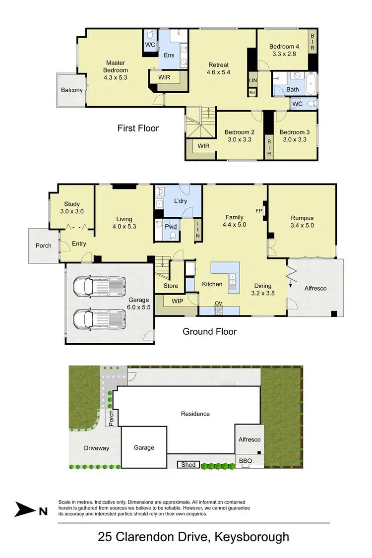 Floorplan of Homely house listing, 25 Clarendon Drive, Keysborough VIC 3173