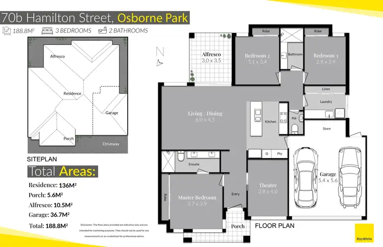 Floorplan of Homely house listing, 70b Hamilton Street, Osborne Park WA 6017