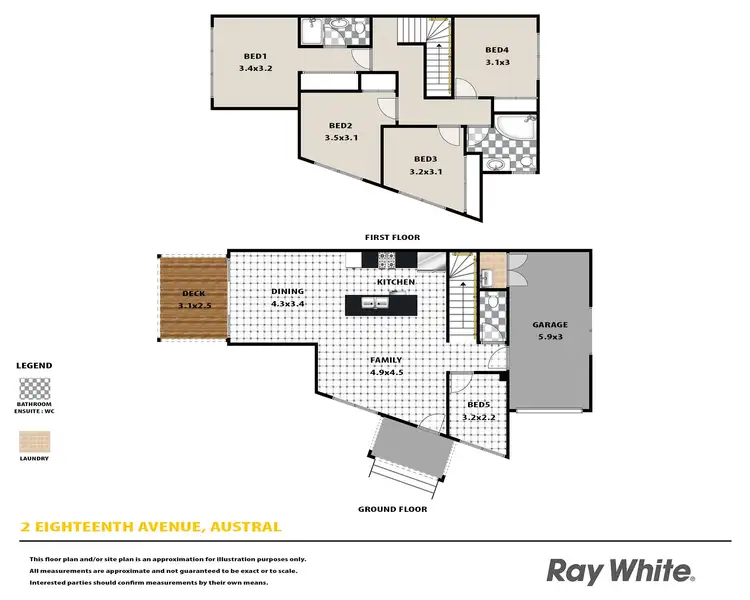 Floorplan of Homely semi-detached listing, 2 Eighteenth Avenue, Austral NSW 2179