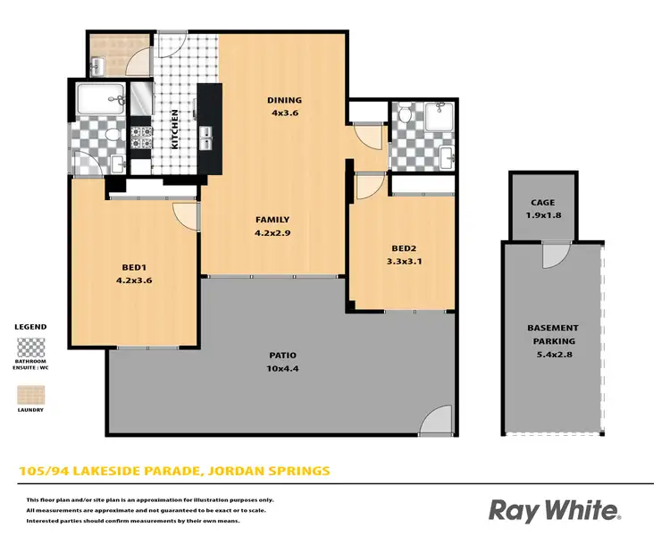 Floorplan of Homely apartment listing, 105/94 Lakeside Parade, Jordan Springs NSW 2747