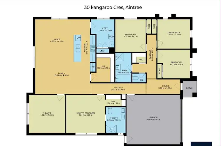 Floorplan of Homely house listing, 30 Kangaroo Crescent, Aintree VIC 3336