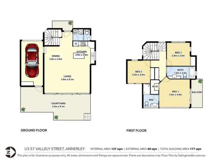 Floorplan of Homely townhouse listing, 3/57 Vallely Street, Annerley QLD 4103