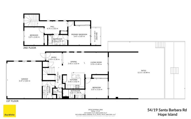 Floorplan of Homely townhouse listing, 54/19 Santa Barbara Road, Hope Island QLD 4212