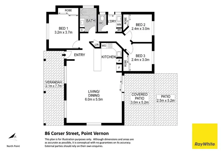 Floorplan of Homely house listing, 86 Corser Street, Point Vernon QLD 4655