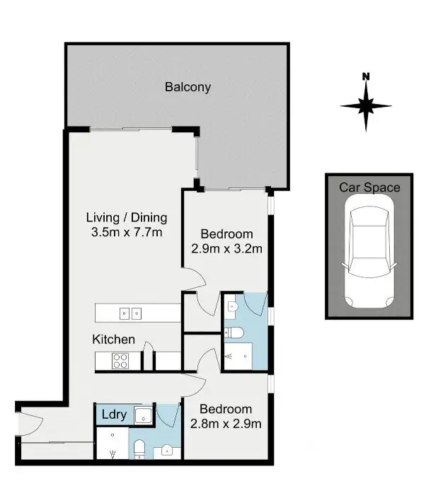Floorplan of Homely apartment listing, 503/11-17 Lytton Road, East Brisbane QLD 4169