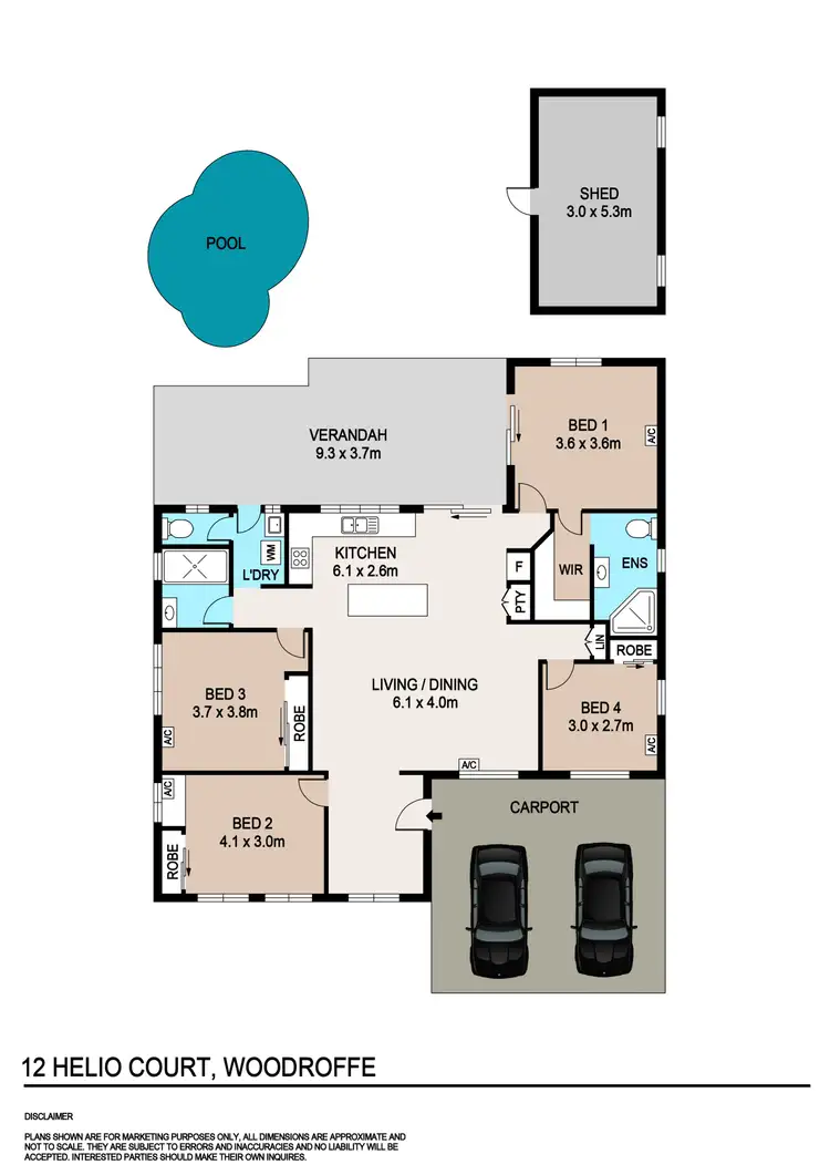 Floorplan of Homely house listing, 12 Helio Court, Woodroffe NT 830