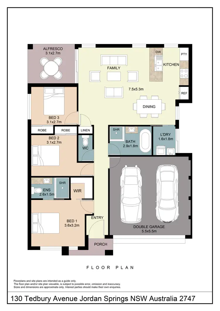 Floorplan of Homely house listing, 130 Tedbury Road, Jordan Springs NSW 2747