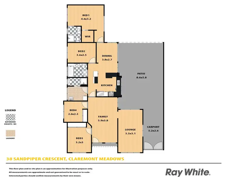 Floorplan of Homely house listing, 38 Sandpiper Crescent, Claremont Meadows NSW 2747