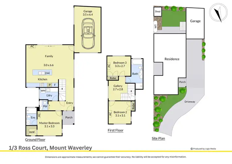 Floorplan of Homely townhouse listing, 1/3 Ross Court, Mount Waverley VIC 3149