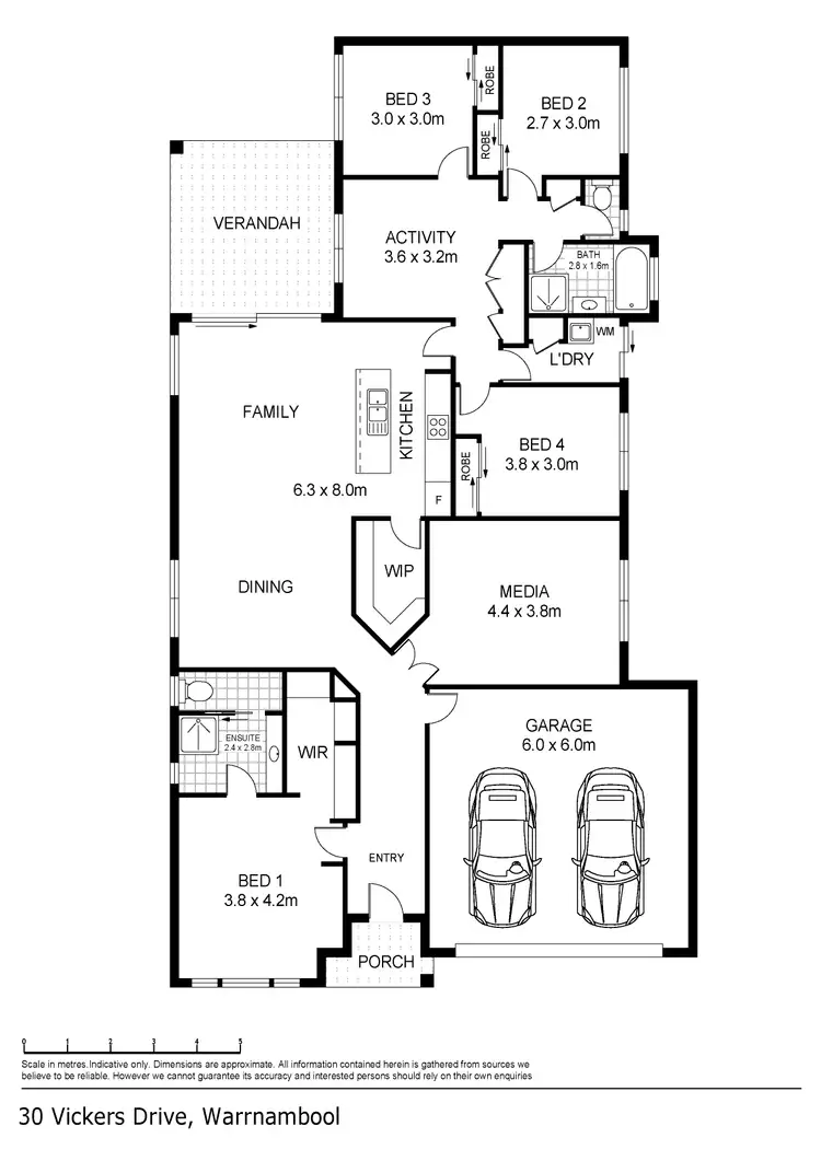 Floorplan of Homely house listing, 30 Vickers Drive, Warrnambool VIC 3280