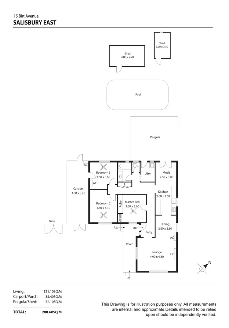 Floorplan of Homely house listing, 15 Birt Avenue, Salisbury Heights SA 5109