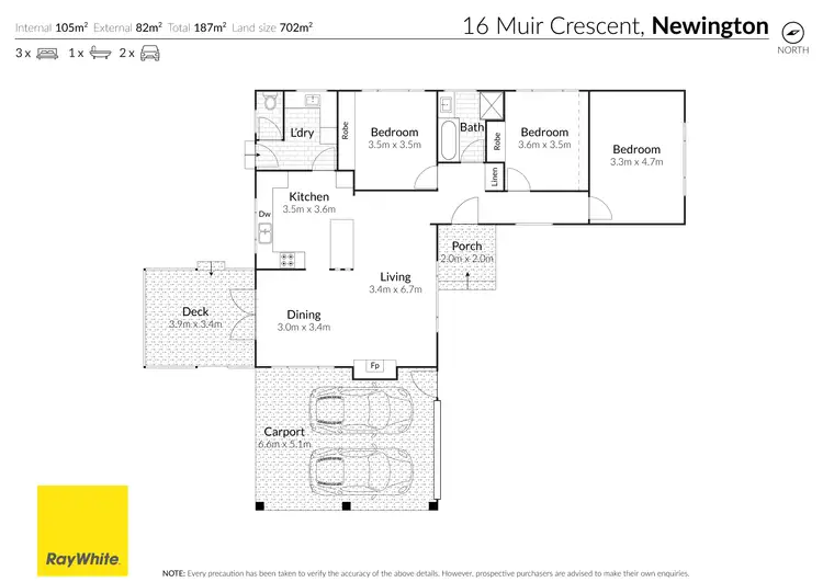 Floorplan of Homely house listing, 16 Muir Crescent, Newington VIC 3350