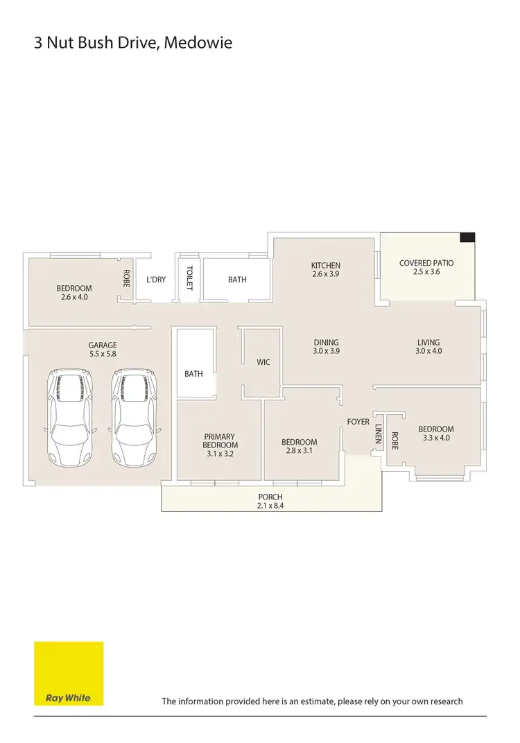 Floorplan of Homely house listing, 3 Nut Bush Drive, Medowie NSW 2318