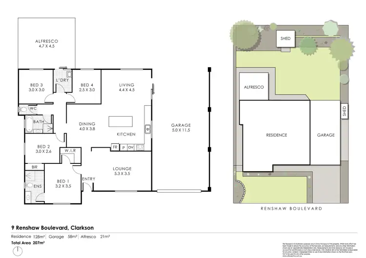Floorplan of Homely house listing, 9 Renshaw Boulevard, Clarkson WA 6030