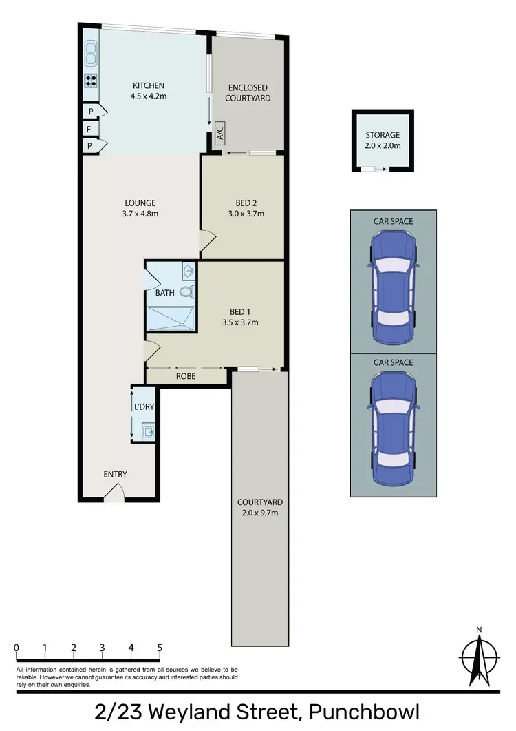 Floorplan of Homely unit listing, 2/23 Weyland Street, Punchbowl NSW 2196