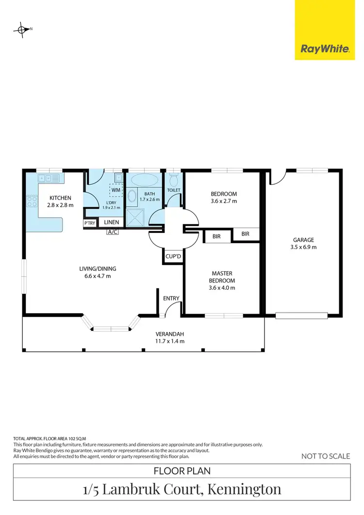 Floorplan of Homely house listing, 1/5 Lambruk Court, Kennington VIC 3550