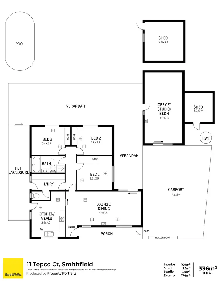 Floorplan of Homely house listing, 11 Tepco Court, Smithfield SA 5114