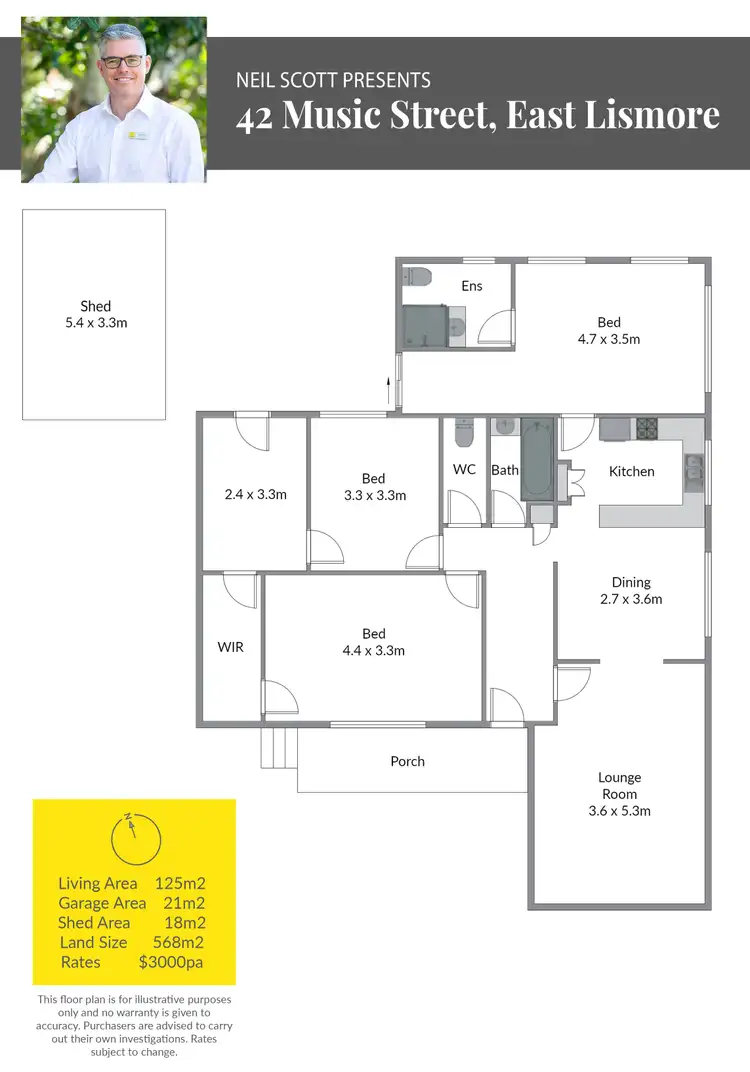 Floorplan of Homely house listing, 42 Music Street, East Lismore NSW 2480