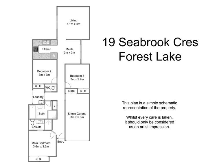 Floorplan of Homely house listing, 19 Seabrook Crescent, Forest Lake QLD 4078