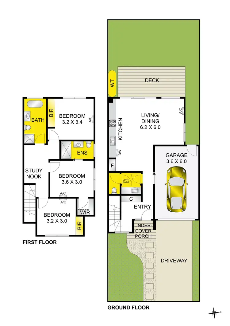 Floorplan of Homely townhouse listing, 2/60 Radstock Avenue, Highton VIC 3216