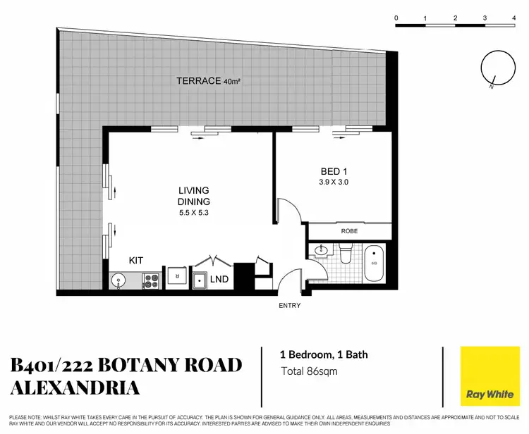 Floorplan of Homely apartment listing, B401/222 Botany Road, Alexandria NSW 2015