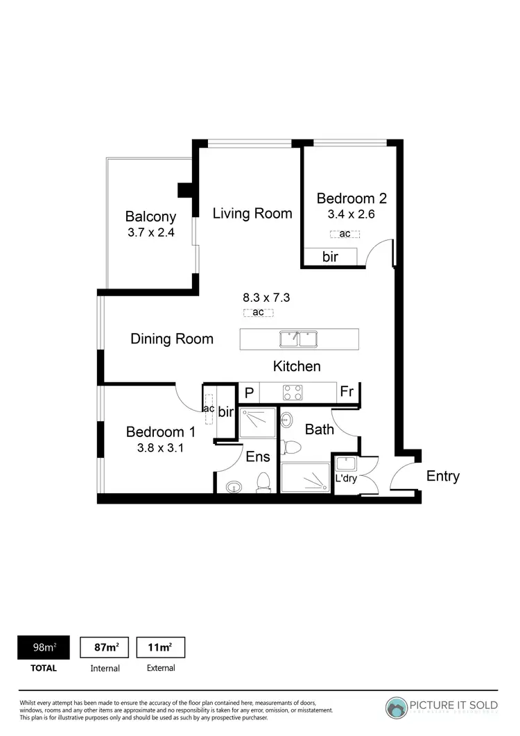 Floorplan of Homely apartment listing, 802/181 Waymouth Street, Adelaide SA 5000