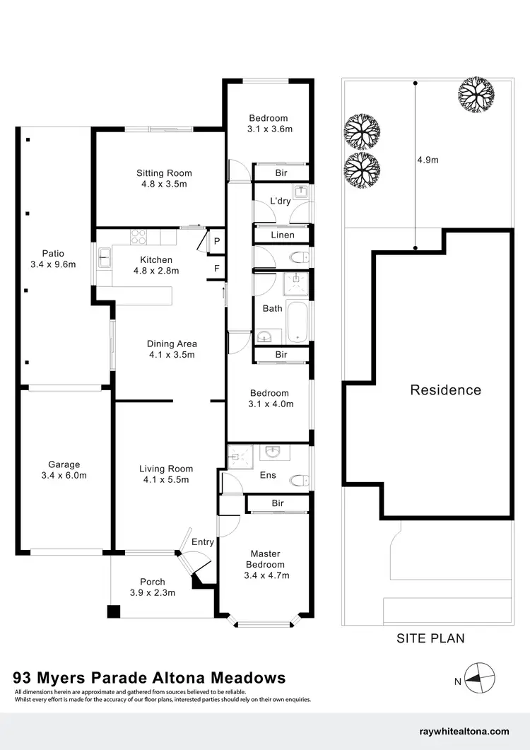 Floorplan of Homely house listing, 93 Myers Parade, Altona Meadows VIC 3028