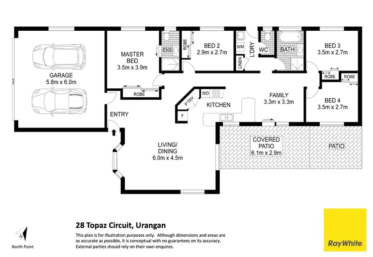 Floorplan of Homely house listing, 28 Topaz Circuit, Urangan QLD 4655