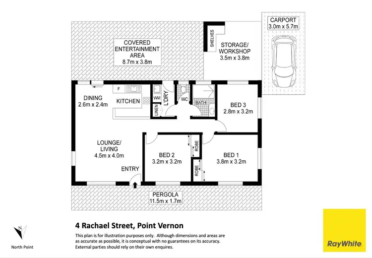 Floorplan of Homely house listing, 4 Rachael Street, Point Vernon QLD 4655