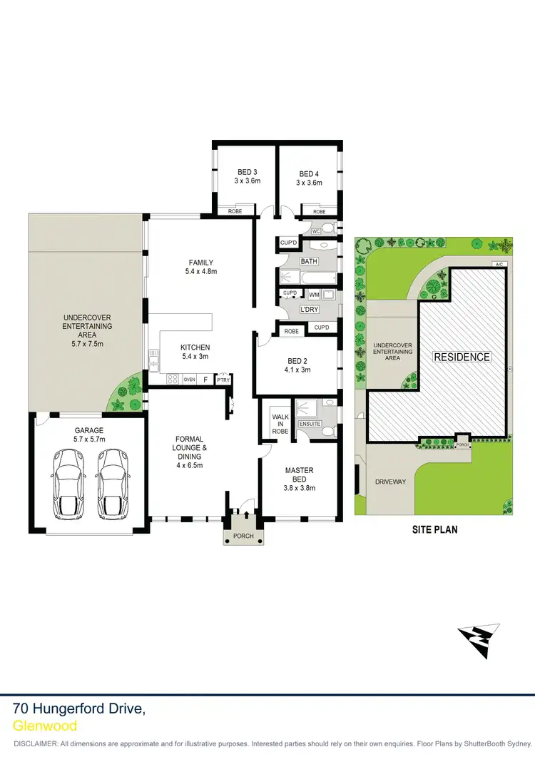 Floorplan of Homely house listing, 70 Hungerford Drive, Glenwood NSW 2768