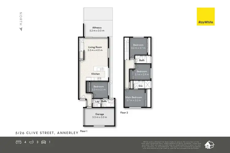 Floorplan of Homely townhouse listing, 5/26 Clive Street, Annerley QLD 4103