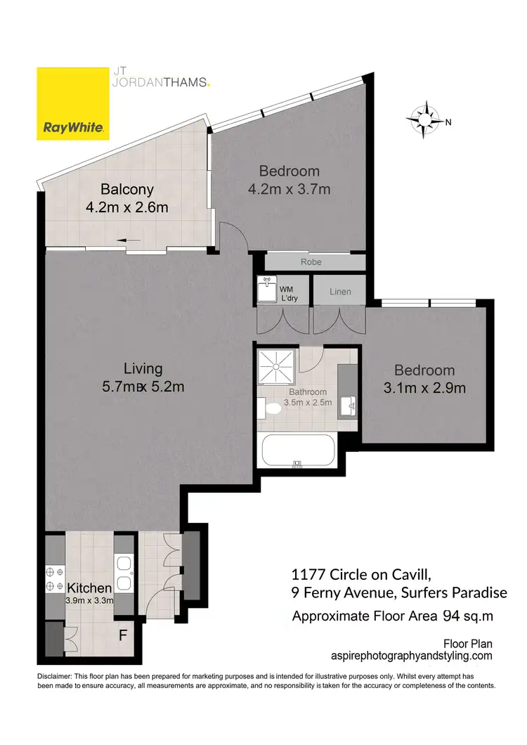 Floorplan of Homely apartment listing, 1177/9 Ferny Avenue, Surfers Paradise QLD 4217