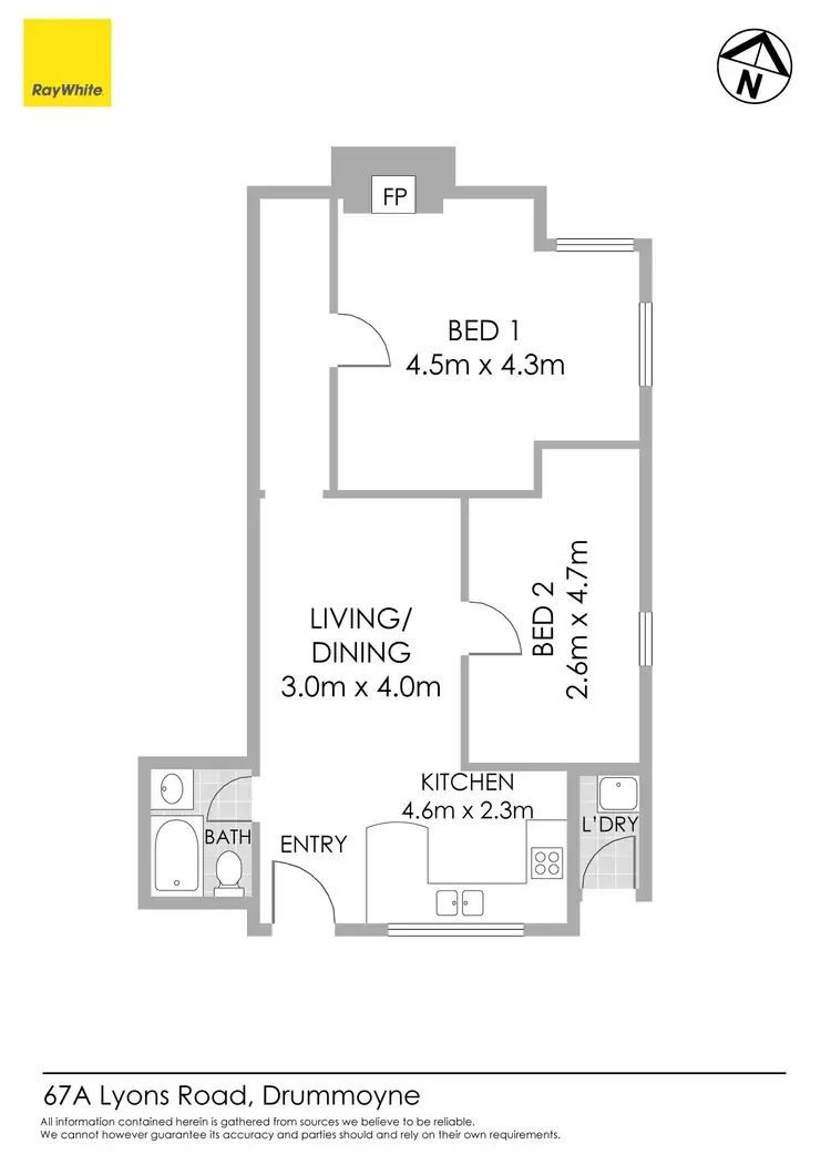 Floorplan of Homely house listing, 67a Lyons Road, Drummoyne NSW 2047