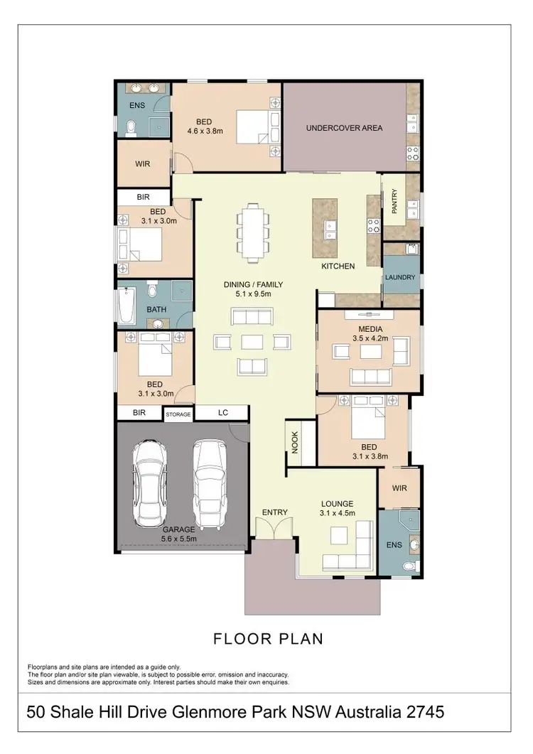 Floorplan of Homely house listing, 50 Shale Hill Drive, Glenmore Park NSW 2745