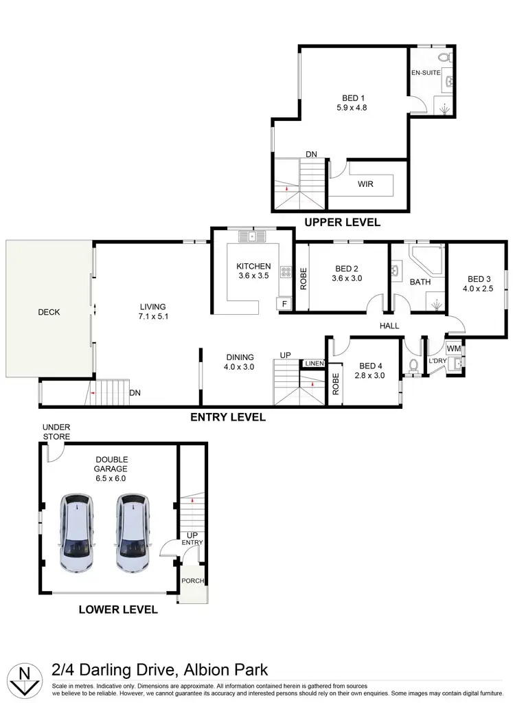 Floorplan of Homely semi-detached listing, 2/4 Darling Drive, Albion Park NSW 2527