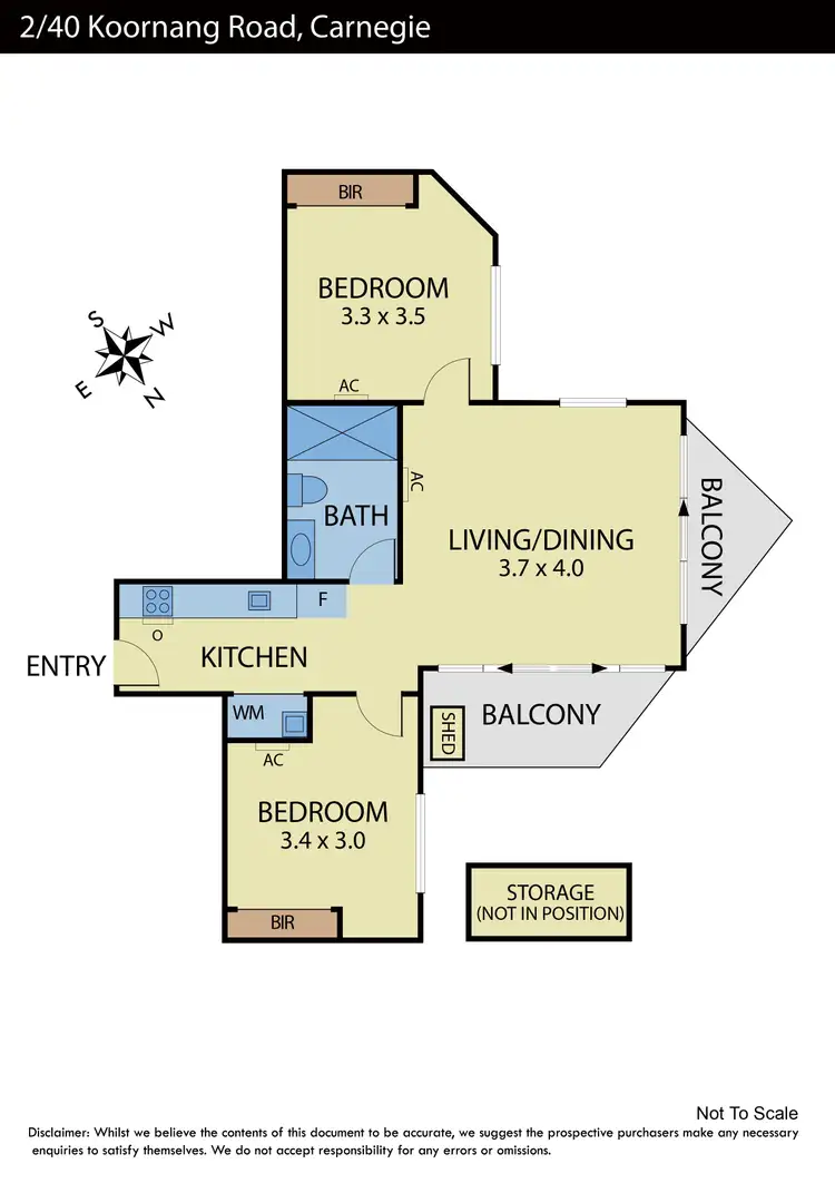 Floorplan of Homely apartment listing, 2/40 Koornang Road, Carnegie VIC 3163