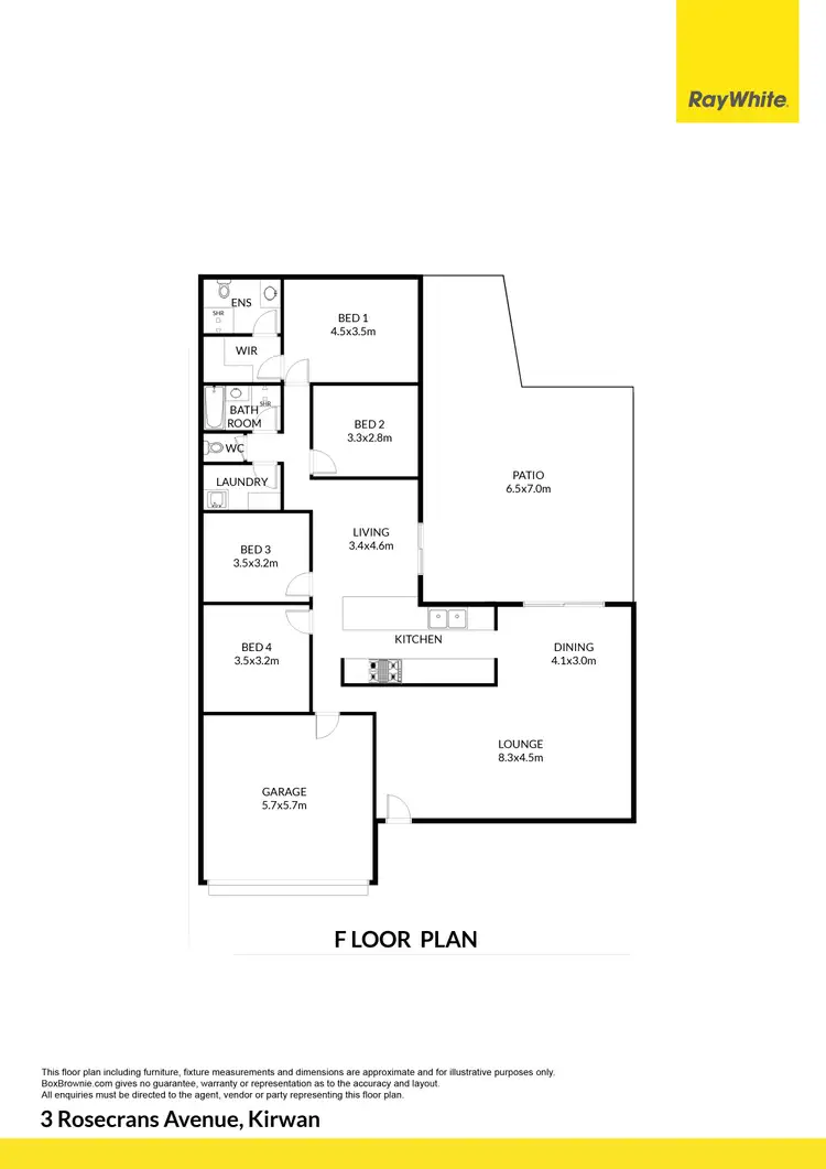 Floorplan of Homely house listing, 3 Rosecrans Avenue, Kirwan QLD 4817