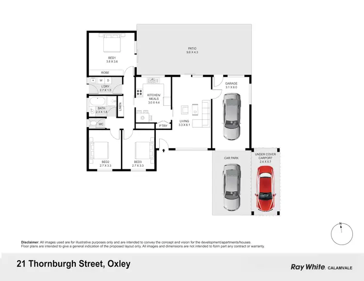 Floorplan of Homely house listing, 21 Thornburgh Street, Oxley QLD 4075