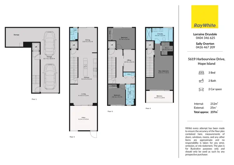 Floorplan of Homely townhouse listing, 5619 Harbourview Drive, Hope Island QLD 4212