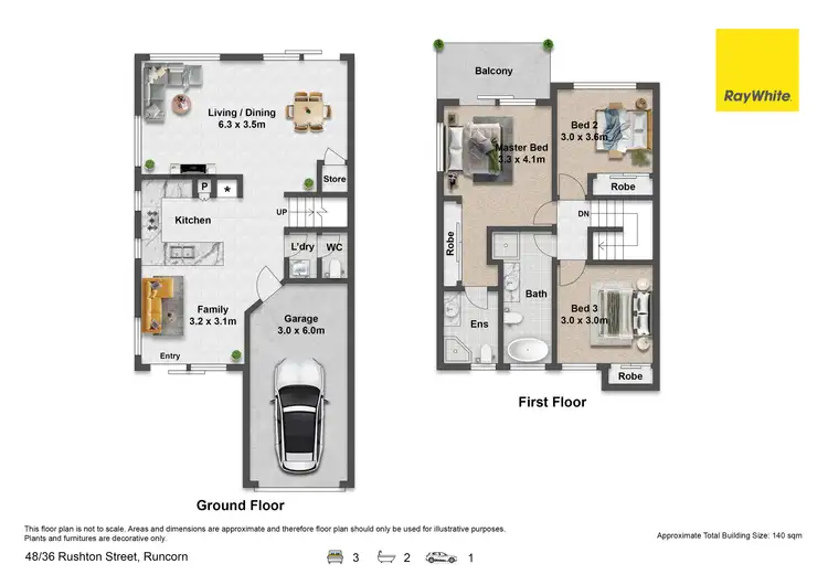 Floorplan of Homely townhouse listing, 48/36 Rushton Street, Runcorn QLD 4113