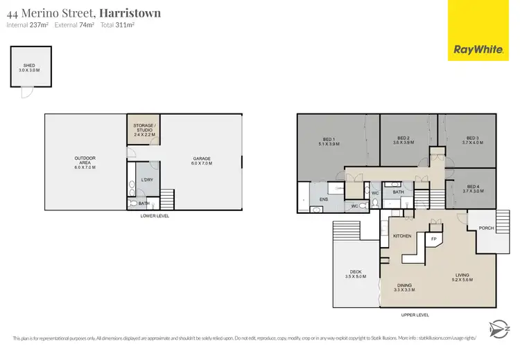 Floorplan of Homely house listing, 44 Merino Street, Harristown QLD 4350
