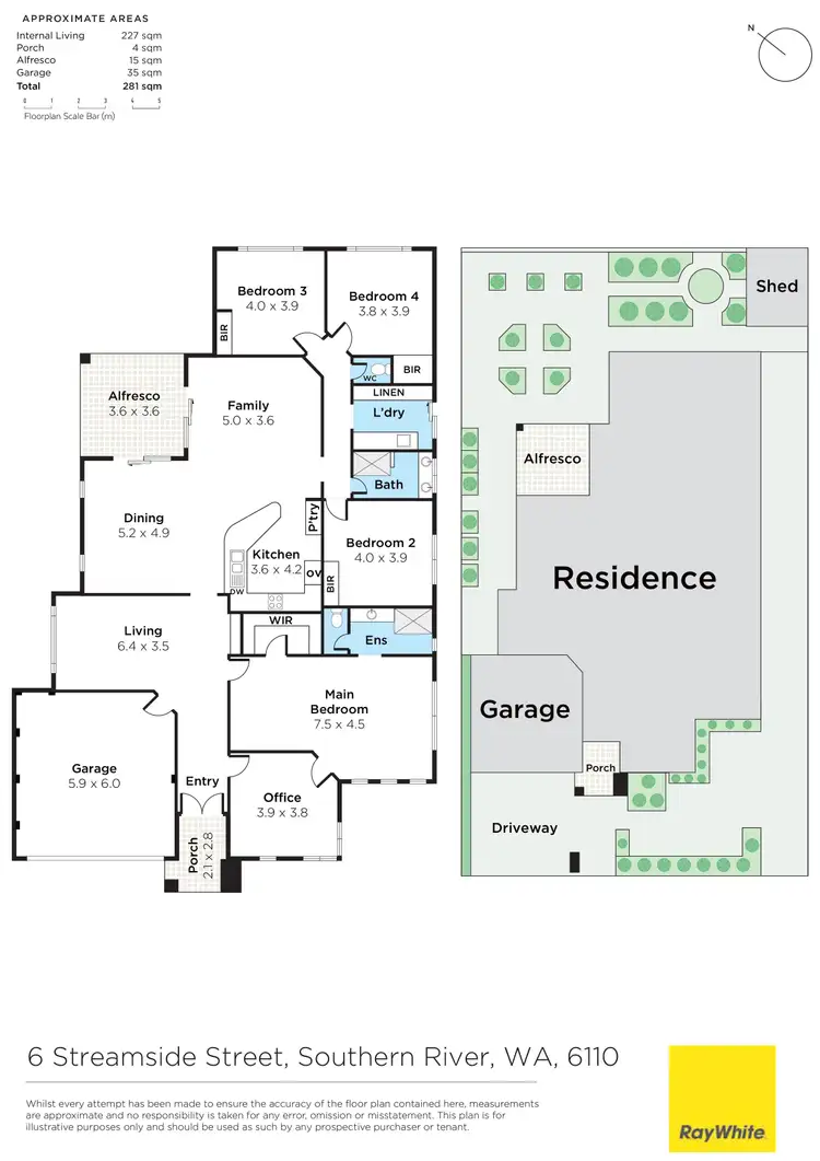 Floorplan of Homely house listing, 6 Streamside Street, Southern River WA 6110