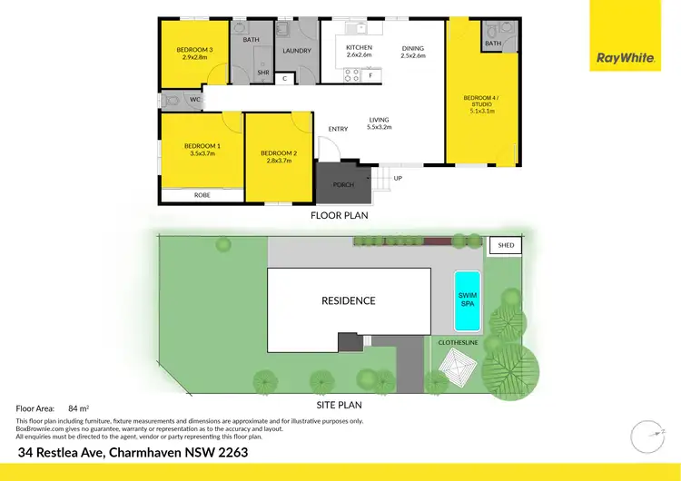 Floorplan of Homely house listing, 34 Restlea Avenue, Charmhaven NSW 2263