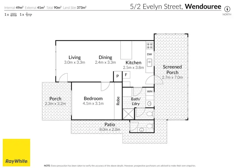 Floorplan of Homely unit listing, 5/2 Evelyn Street, Wendouree VIC 3355
