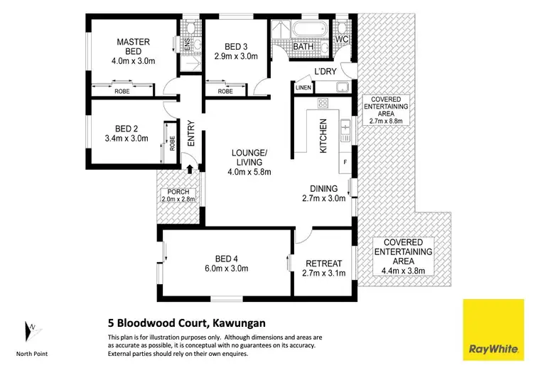 Floorplan of Homely house listing, 5 Bloodwood Court, Kawungan QLD 4655