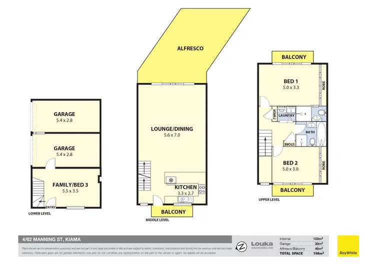 Floorplan of Homely townhouse listing, 4/62 Manning Street, Kiama NSW 2533
