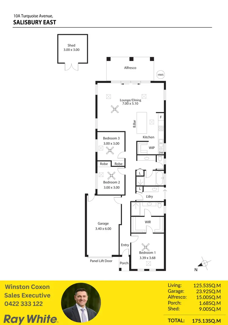 Floorplan of Homely house listing, 10A Turquoise Drive, Salisbury East SA 5109