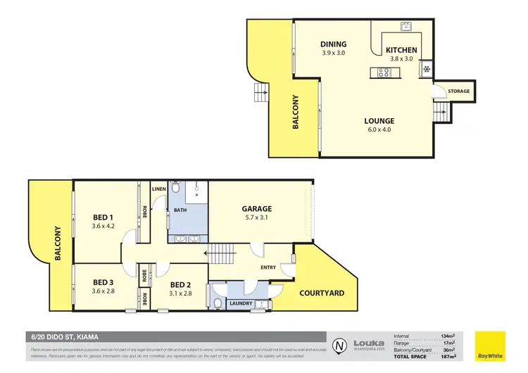 Floorplan of Homely townhouse listing, 6/20 Dido Street, Kiama NSW 2533